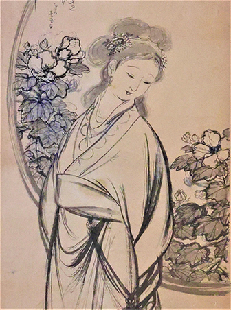 上村松園「唐美人（下絵）」