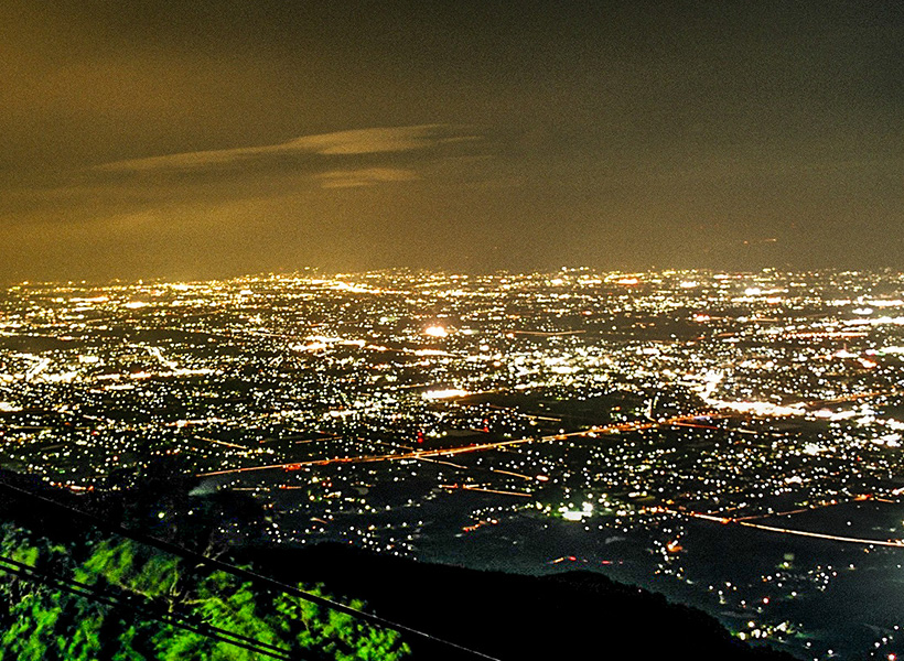 ロープウェイで「空中散歩」