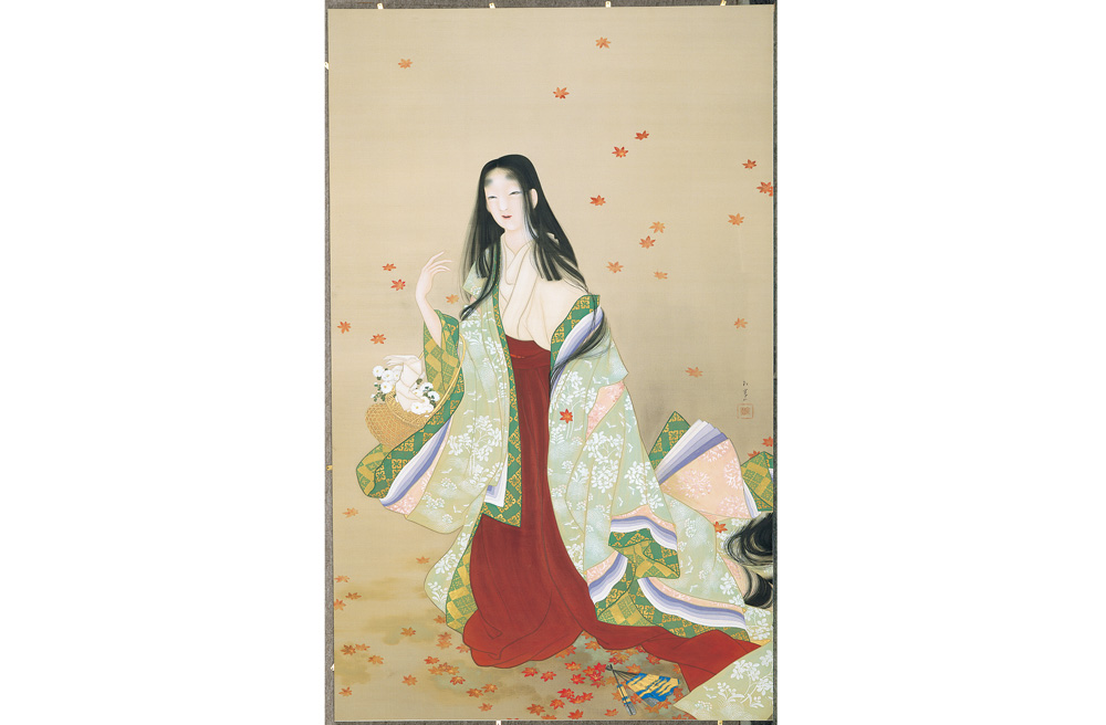 上村松園「花がたみ」
